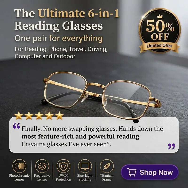 Foldable Progressive Tint Reading Glasses