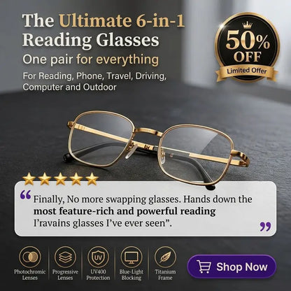 Foldable Progressive Tint Reading Glasses