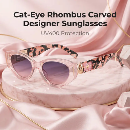 Cat Eye Diamond Carved Designer